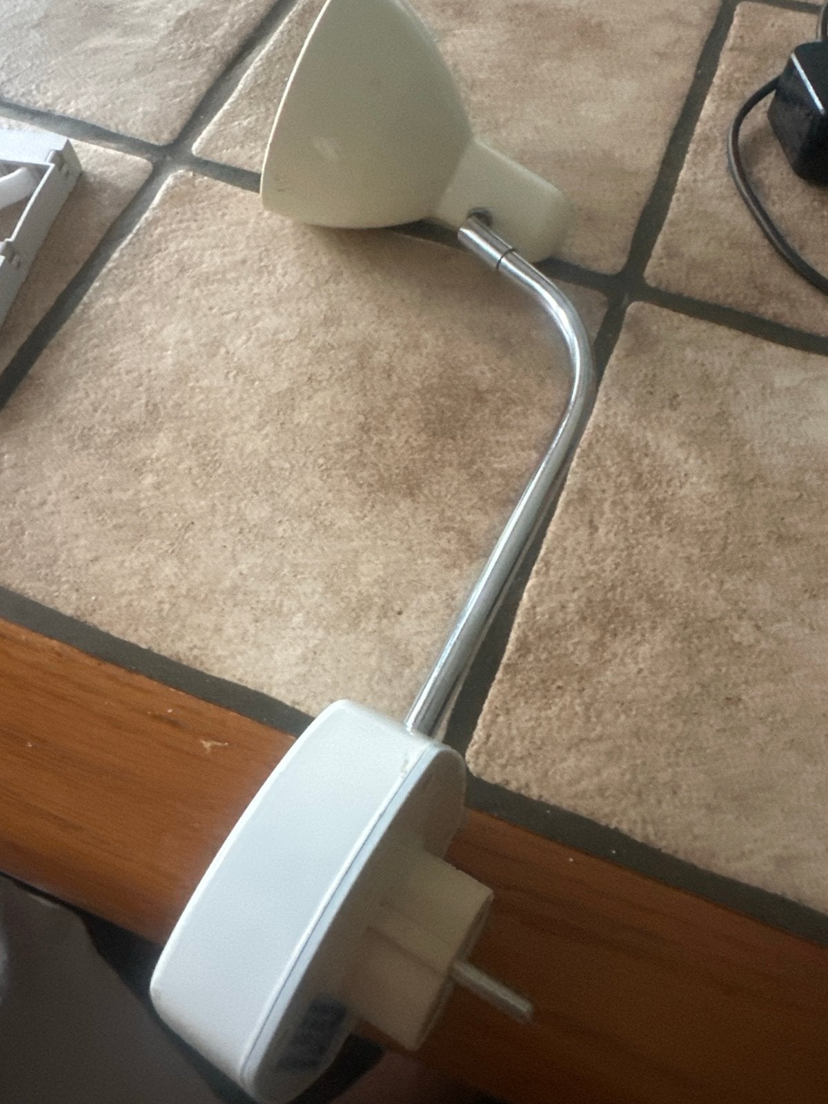 Witte LED stekkerlamp met flexibele arm, Met schakelaar, Wit, Overige merken, Gebruikt