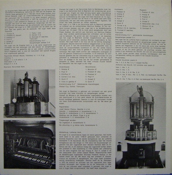 Bram Beekman, Stoffel Gunst-Historische Orgels In Zeeland LP, Cd's en Dvd's, Ophalen, Gebruikt, Overige formaten, Overige typen