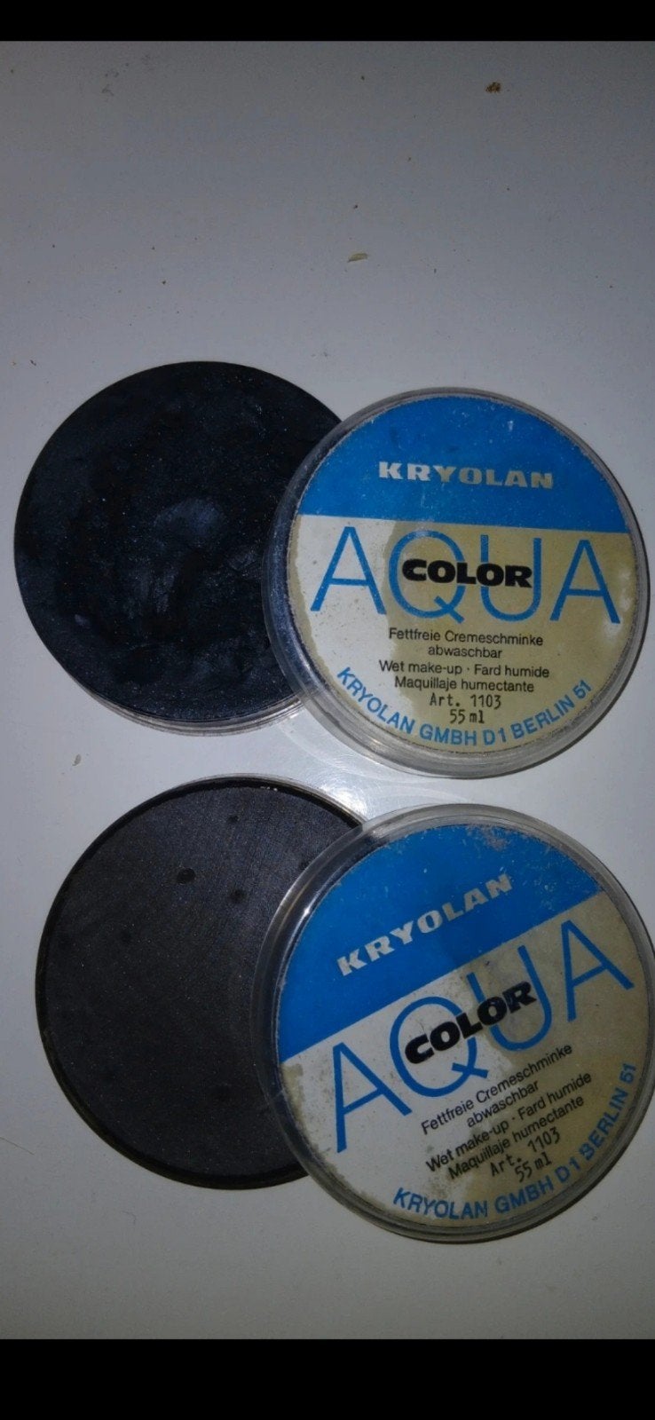 Kryolan Aquacolor Schmink Zwart, Ophalen of Verzenden, Nieuw, Zwart, Gehele gezicht
