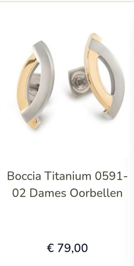 Boccia titanium oorstekers (AANBIEDING), Ophalen, Overige materialen, Nieuw, Dame