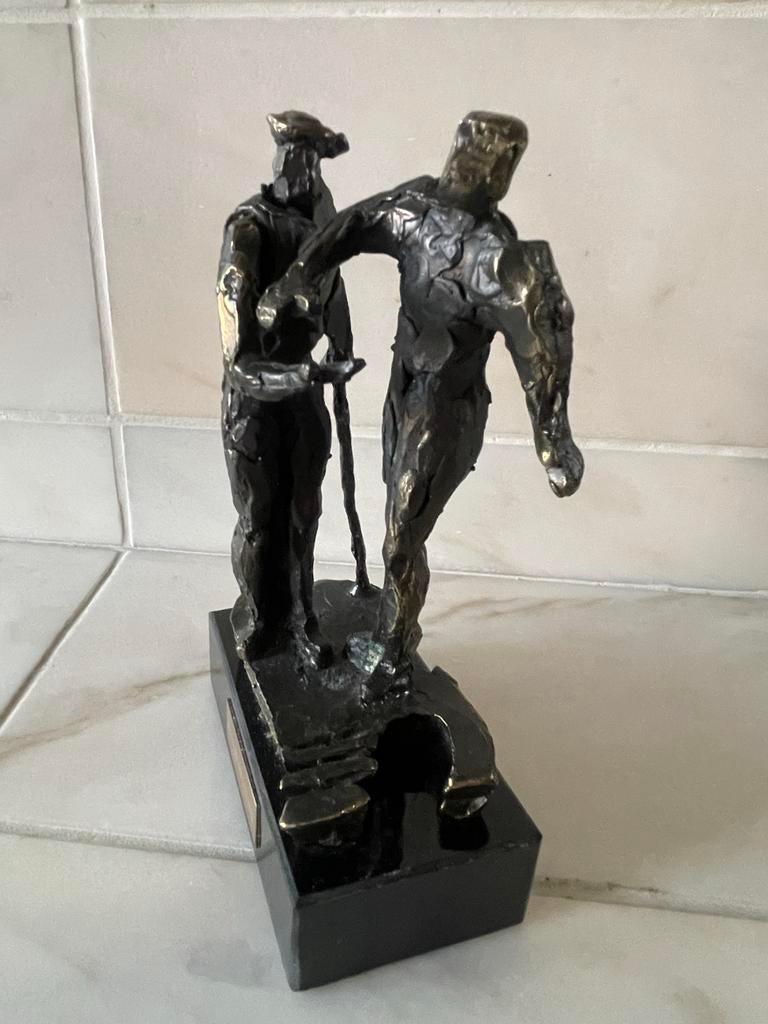 Fijn bronzen beeld - Twee figuren, Antiek en Kunst, Antiek | Koper en Brons, Ophalen of Verzenden, Brons