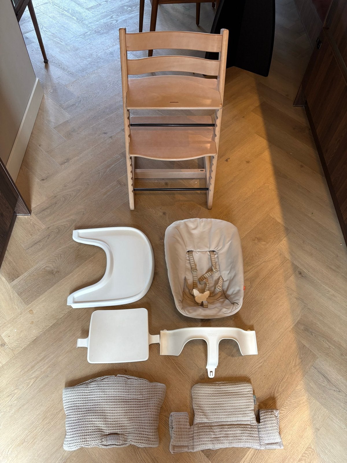 Stokke Tripp Trapp complete set, Ophalen, Gebruikt, Meegroeistoel, Gordel(s)