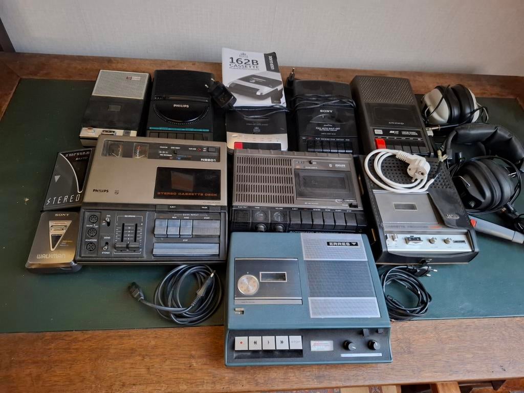 Vintage Cassetterecorders & Walkman - Philips, Sony, Erres, Ophalen, Gebruikt
