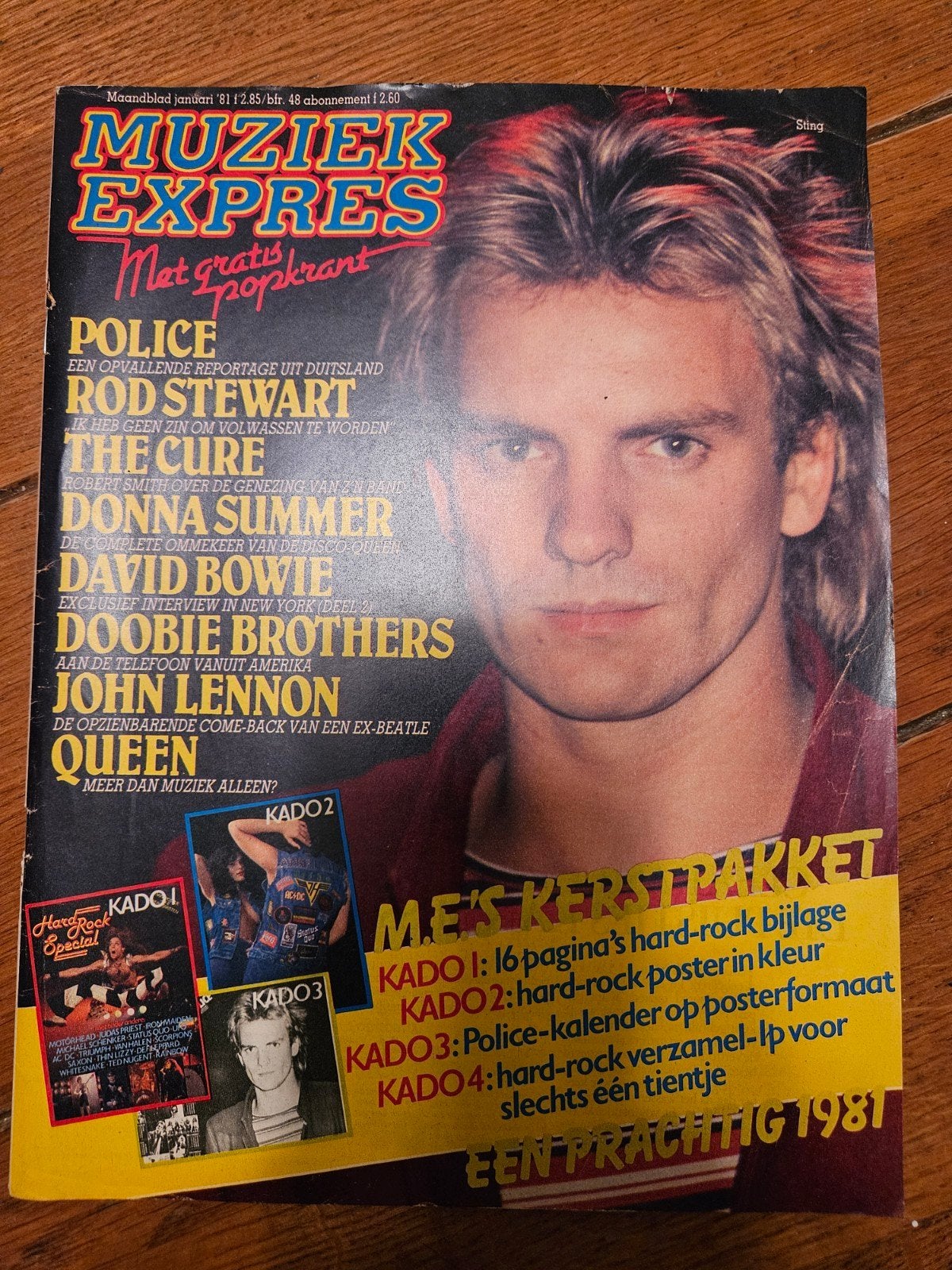Muziek Expres Januari '81 - Sting, Rod Stewart, The Cure, Ophalen of Verzenden, Gelezen, Muziek, Film of Tv