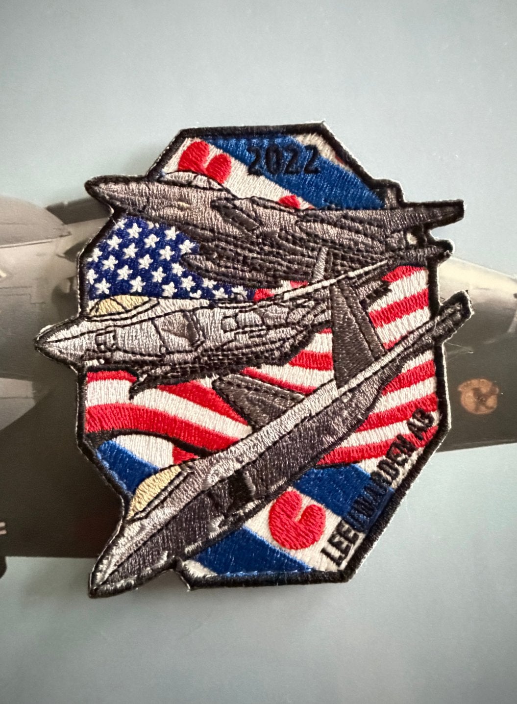 Patch Leeuwarden AB 2022 F-35 F-22 F-15 322 sqn Rnlaf, Verzamelen, Ophalen of Verzenden, Luchtmacht, Nederland, Embleem of Badge