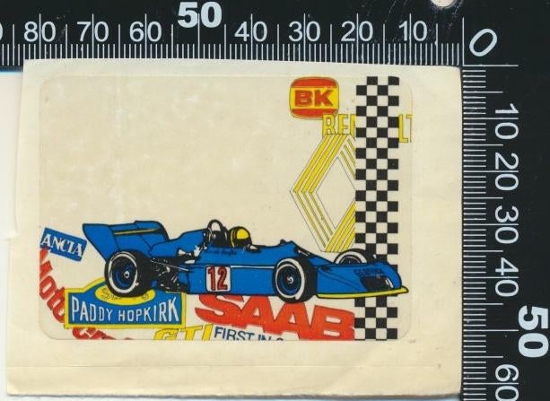Sticker: Renault - Saab - Lancia - Paddy Hopkirk, Ophalen of Verzenden, Zo goed als nieuw, Auto of Motor