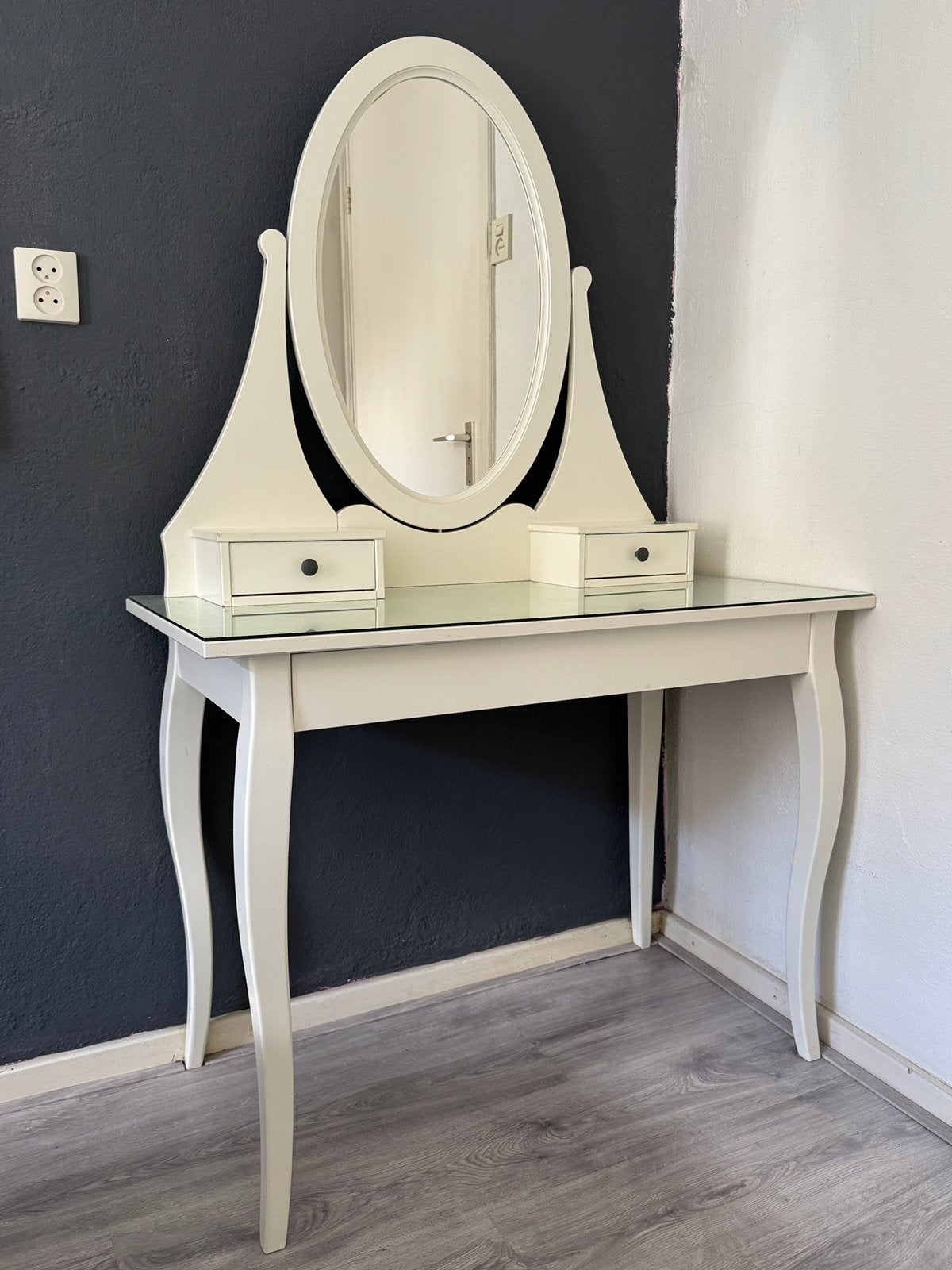 Witte kaptafel van IKEA, Ophalen, Gebruikt, 50 tot 100 cm, Minder dan 100 cm