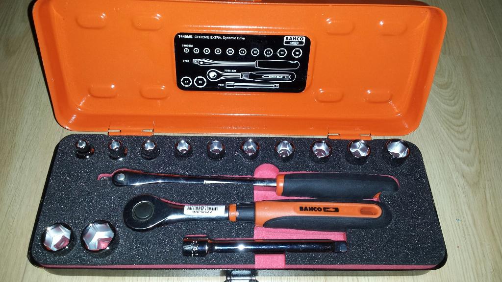 Bahco Belzer dopsleutelset 7440ME 3/8 inch 15-delig NIEUW, Verzenden, Nieuw