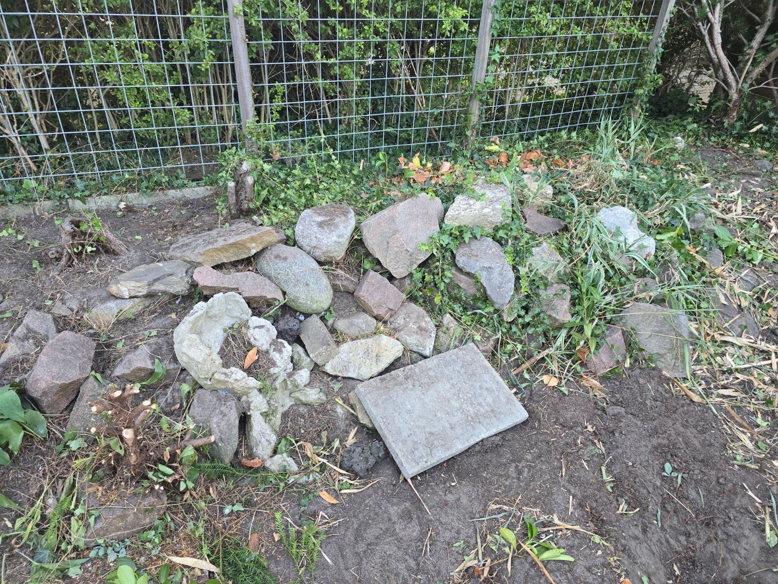 Gratis vijverstenen/natuurstenen, Ophalen