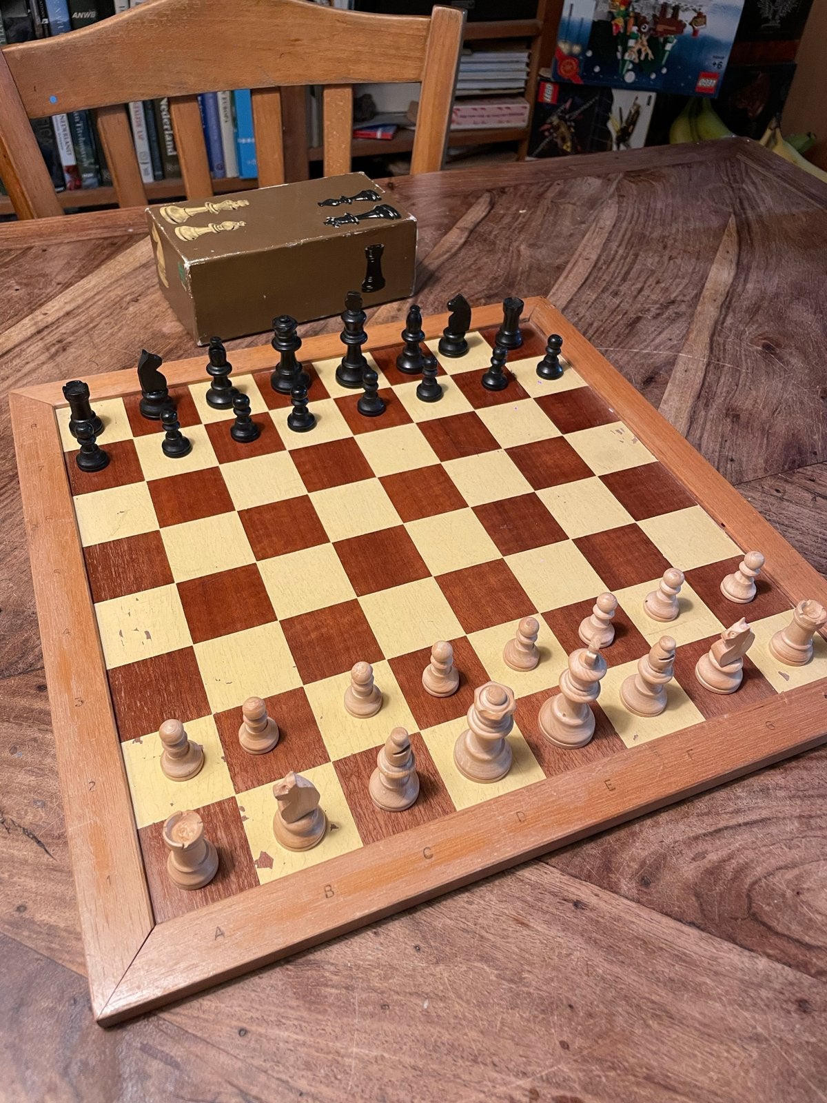 Vintage Jumbo Schaakspel - Koning 58 mm, Een of twee spelers, Ophalen of Verzenden, Gebruikt