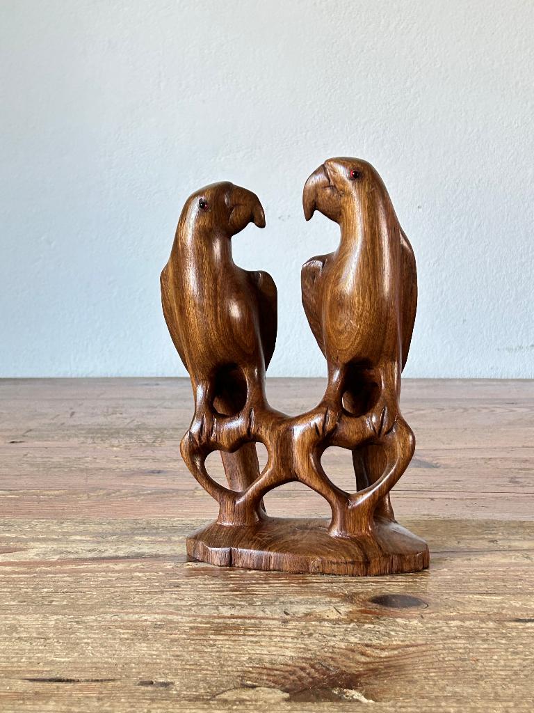 Beeld /sculptuur - vogels - Gambia - hout, Antiek en Kunst, Houtsnijwerk, Ophalen of Verzenden, Handgemaakt, 20 - 50 cm