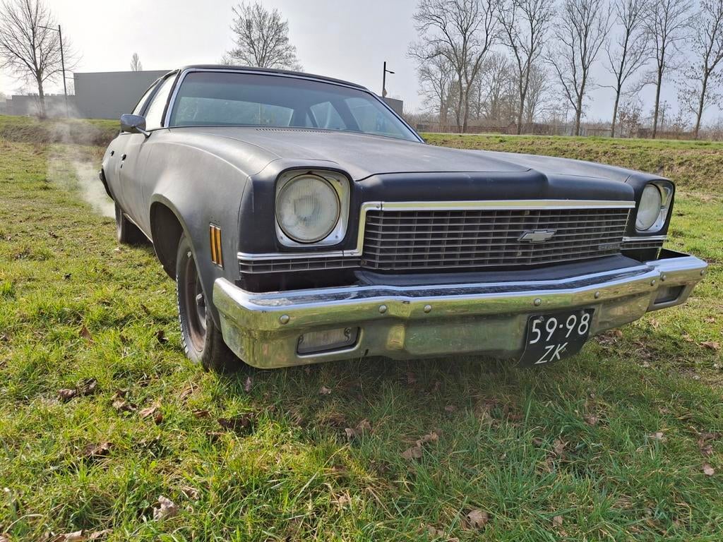 Chevrolet Chevelle Malibu 5.0 ltr V8 AUT 1973 Zwart, Auto's, Automaat, 5000 cc, 1928 kg, Overige brandstoffen