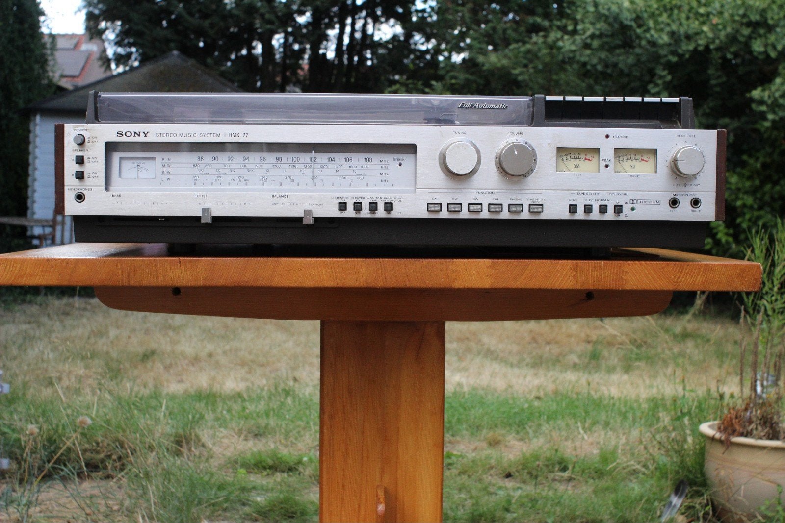 Sony HMK-77 Stereo Platenspeler, Cassette en Radio, Audio, Tv en Foto, Stereo-sets, Ophalen, Gebruikt, Tuner of Radio, Sony
