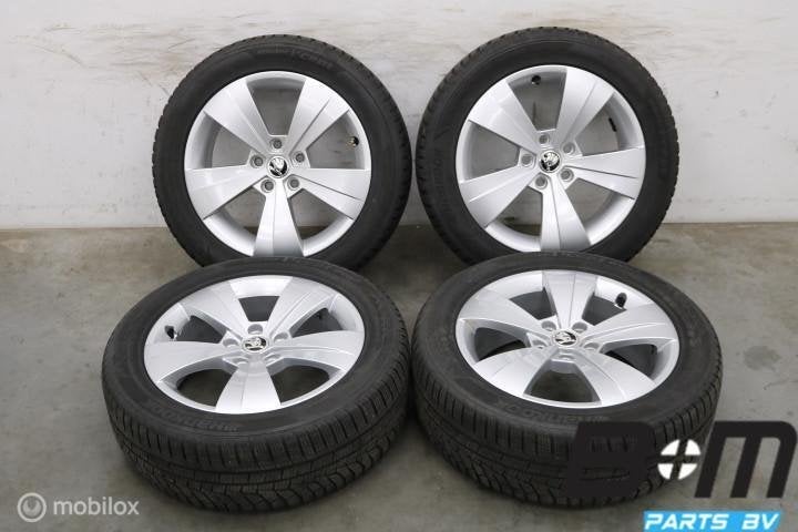 WINTER! ORIGINEEL! 17 inch velgen Skoda Superb 3V 3V0601025A, Gebruikt, Velg(en)