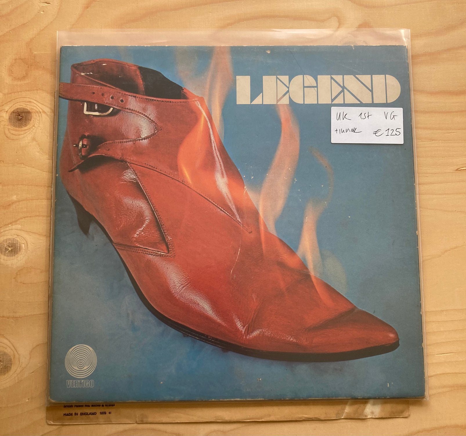 Legend - Selftitled UK 1st press Vertigo Swirl, Ophalen of Verzenden, Zo goed als nieuw, 12 inch