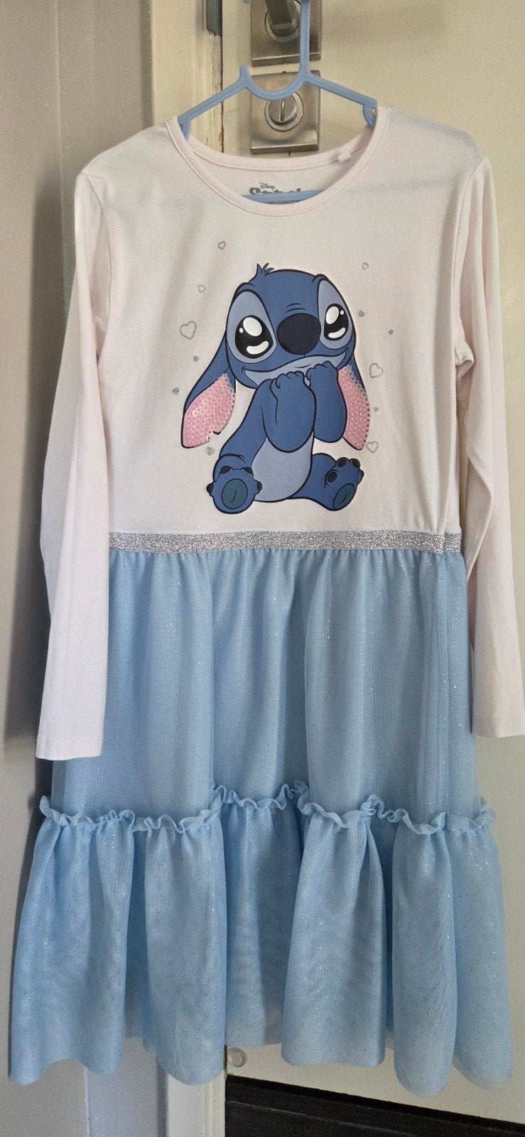 Nieuw jurk Stitch met tule - maat 128, Disney, Meisje, Nieuw, Ophalen of Verzenden
