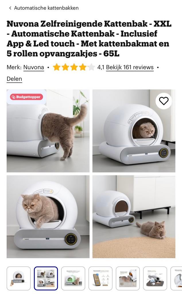 Automatische kattenbak, Ophalen of Verzenden, Zo goed als nieuw