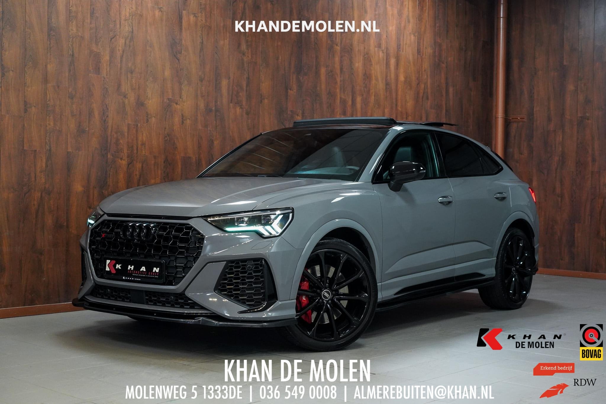Audi Q3 Sportback TFSI RS BOMVOL|Pano|RS Stoelen|SONOS|RS Ui, Auto's, Automaat, Gebruikt, 1675 kg, Bedrijf