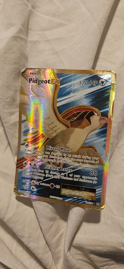 Pidgeot EX Full Art Pokémon Kaart 104/108 XY Evolutions, Verzenden, Gebruikt, Losse kaart, Foil