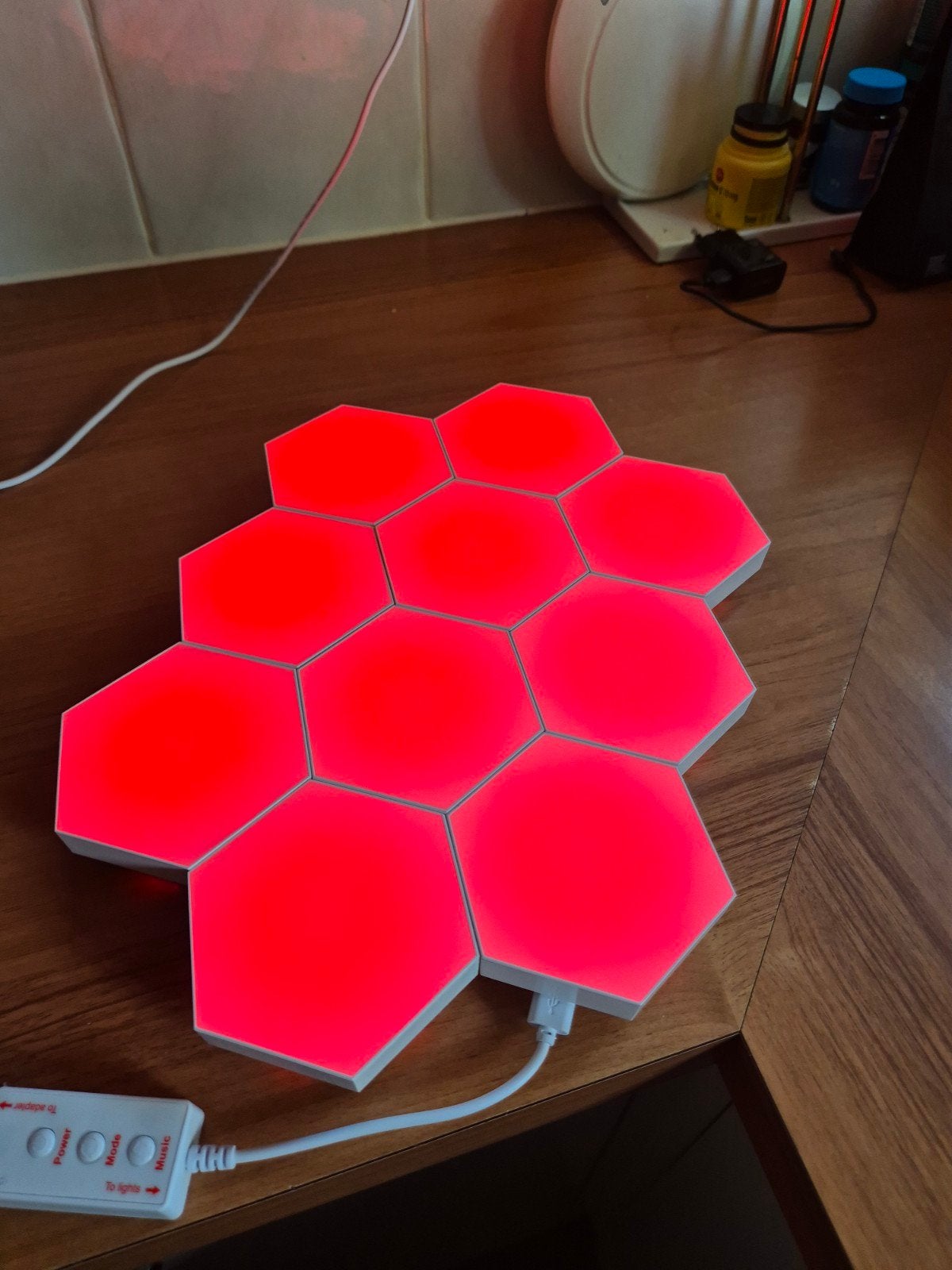 Hexagon game led verlichting voor aan de muur te koop, Ophalen, Zo goed als nieuw