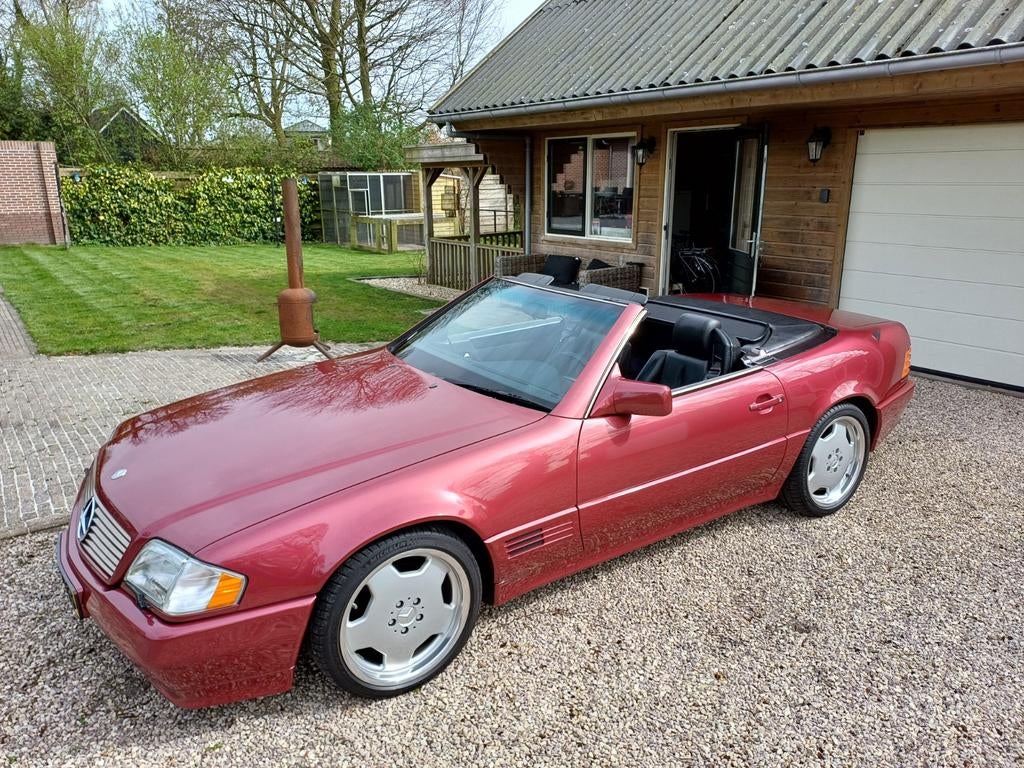 Zeer mooie Mercedes R129 300 SL Cabriolet 1989, Automaat, Achterwielaandrijving, Zwart, Cabriolet