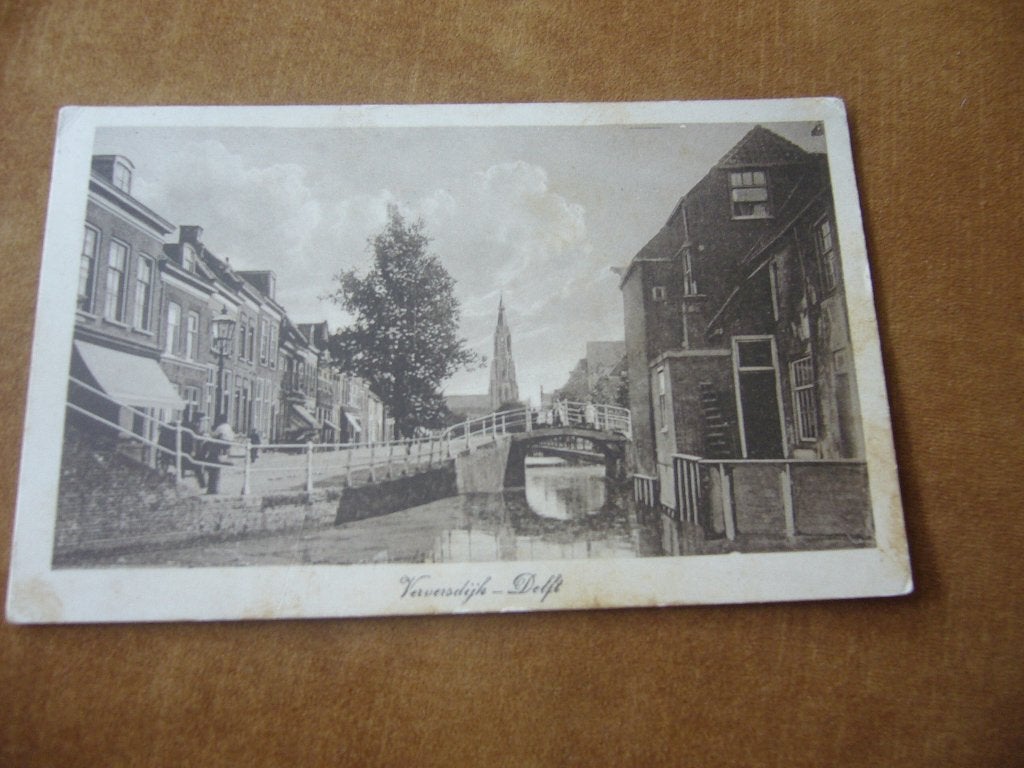 DELFT  =  VERVERSDIJK   BRIEFKAART  1926, Ophalen of Verzenden, 1920 tot 1940, Gelopen, Zuid-Holland