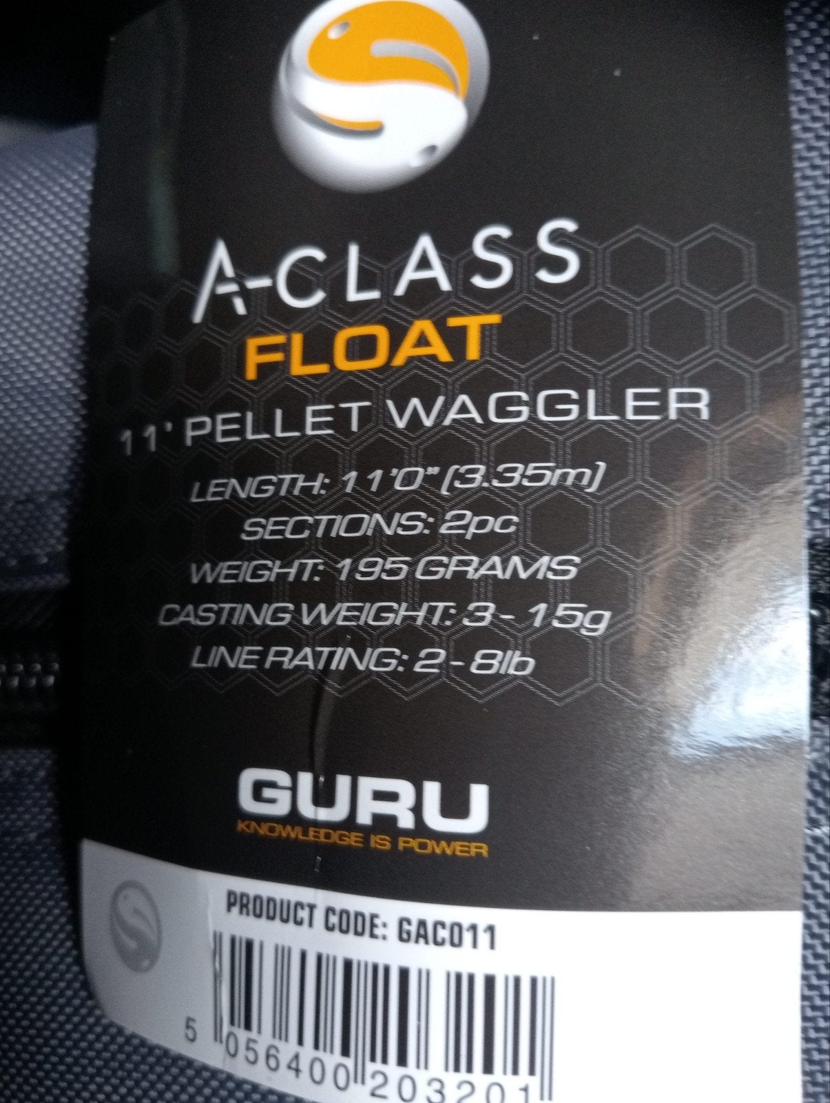 Guru A-Class 11' Float Pellet Waggler Werphengel, Watersport en Boten, Hengelsport | Witvissen, Ophalen, Zo goed als nieuw, Werphengel