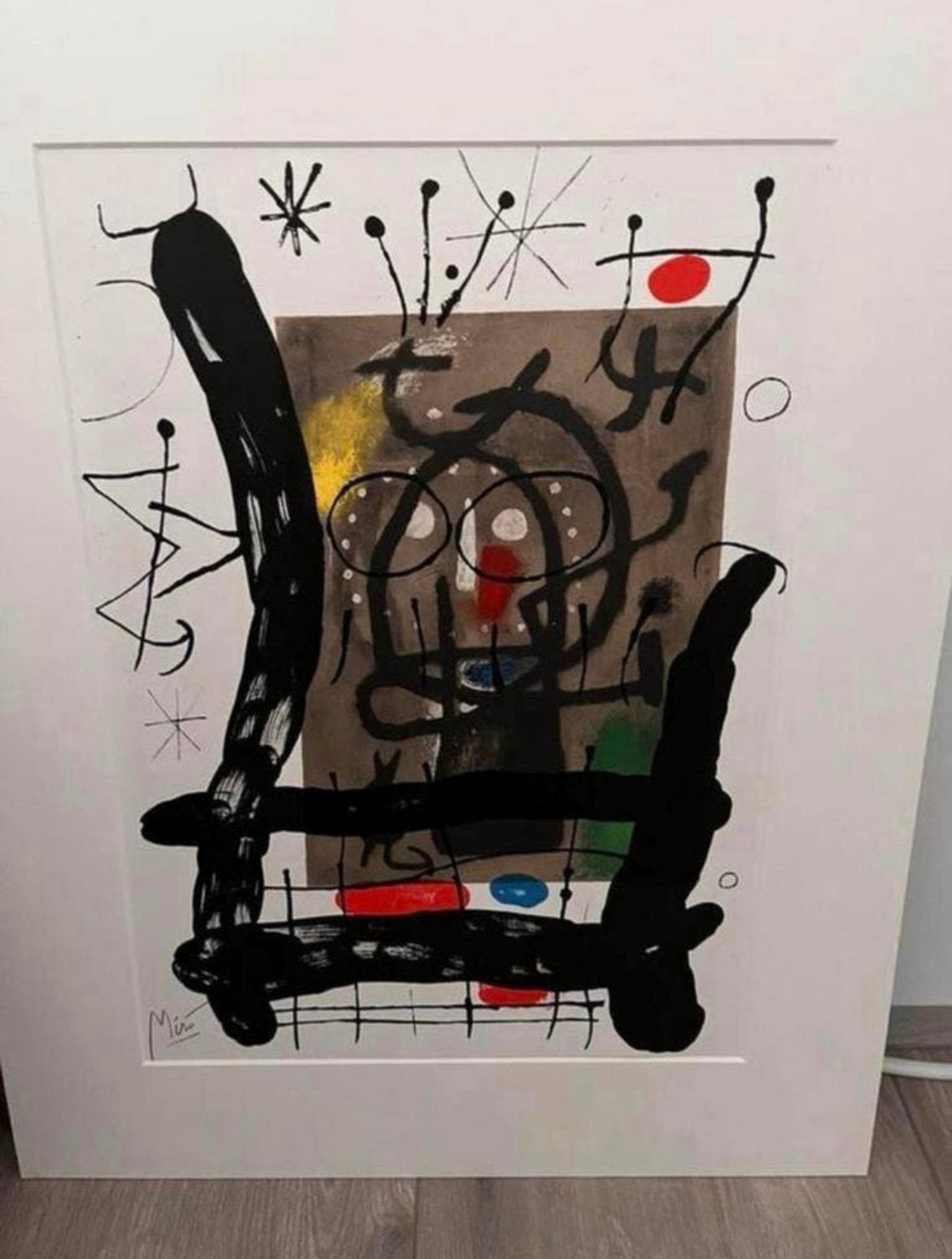 Joan Miro 1893-1983 / Mooie Litho 43x53 cm., Antiek en Kunst, Origineel, Ophalen of Verzenden, Abstract, Lithografie