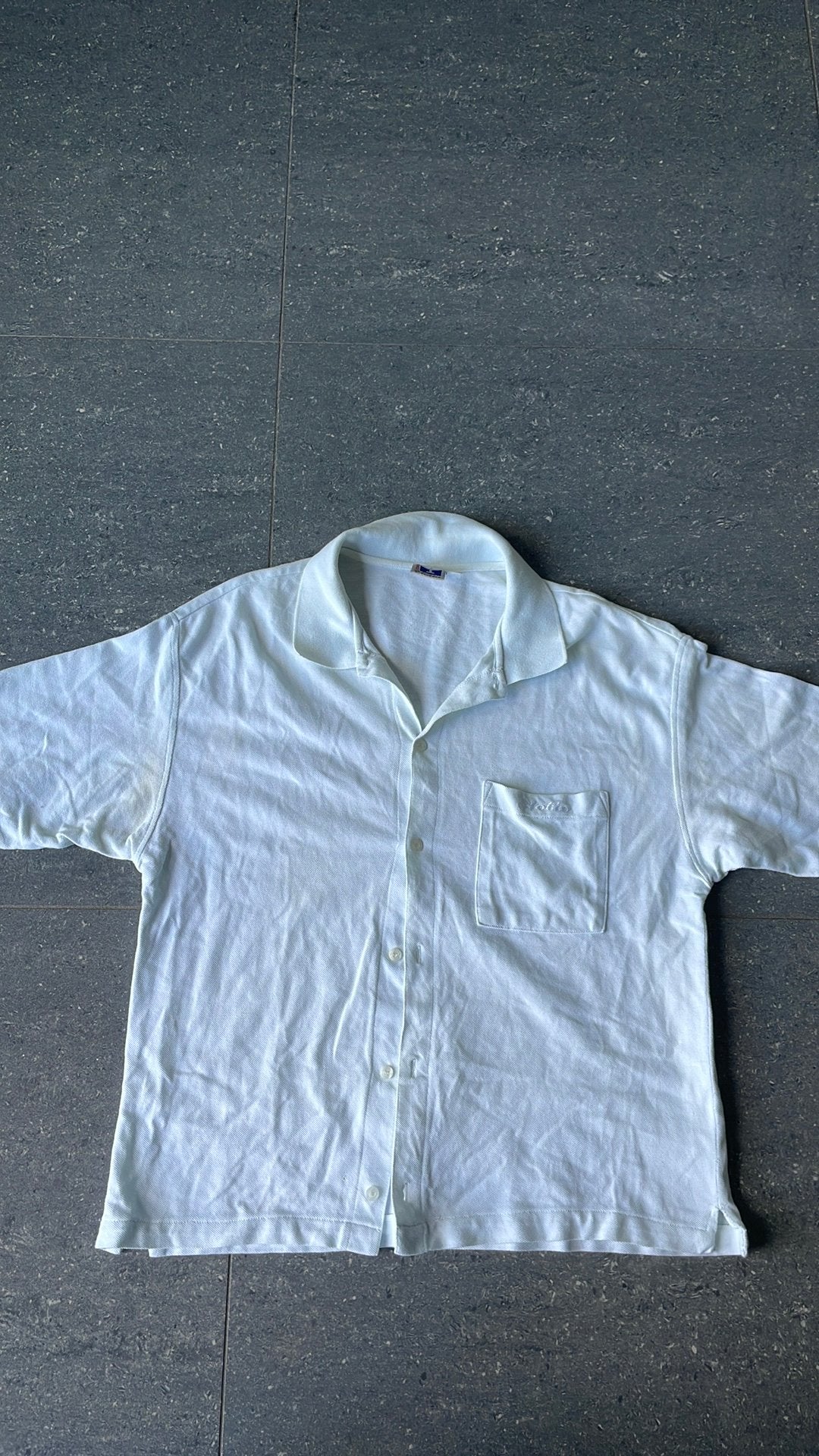 Lotto Vintage Polo Wit – Retro, Ophalen of Verzenden, Zo goed als nieuw, Wit