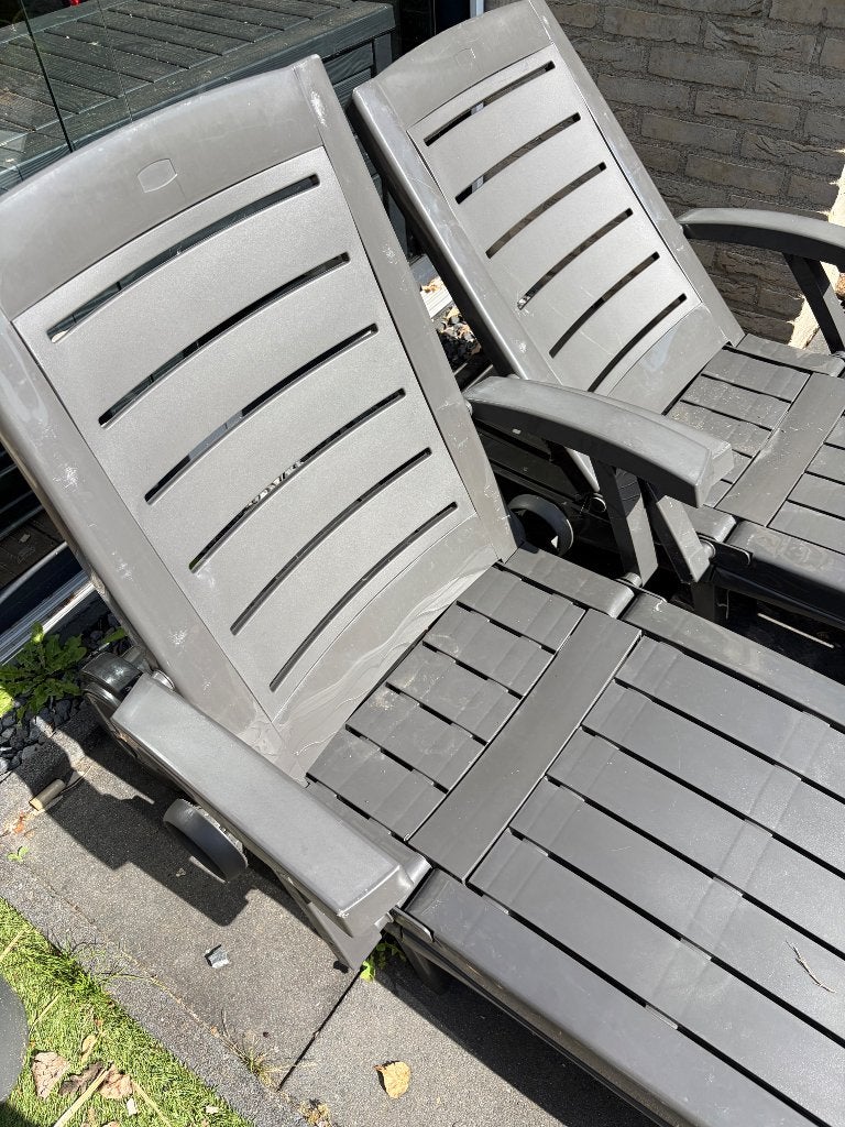 Ligbedden, Tuin en Terras, Ligbedden, Ophalen, Gebruikt, Kunststof, Verstelbaar