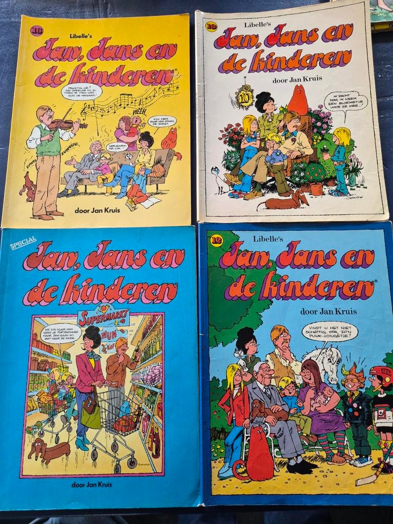 4 Jan, Jans en de kinderen boeken uit de jaren '80, Meerdere stripboeken, Ophalen of Verzenden, Gelezen