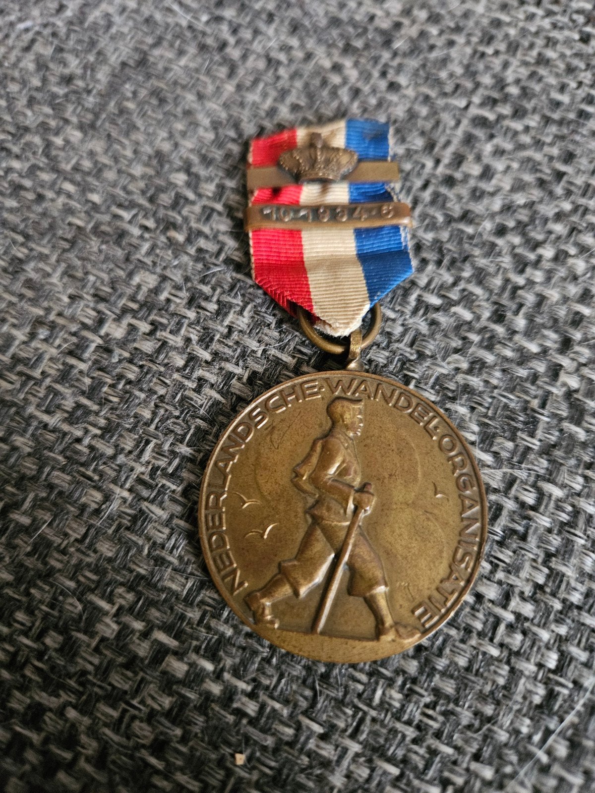 Nationale 35 KM Wandeltocht Medaille 1934-1936, Postzegels en Munten, Verzenden, Brons, Nederland