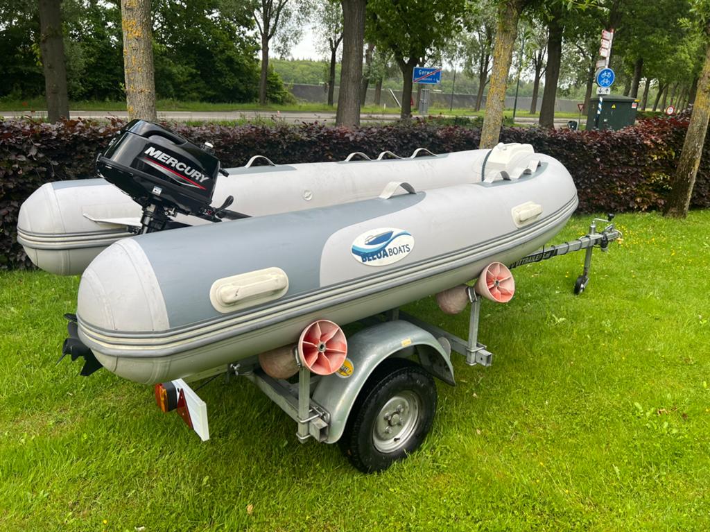Belua rib met 6pk Mercury en trailer, Ophalen, Zo goed als nieuw