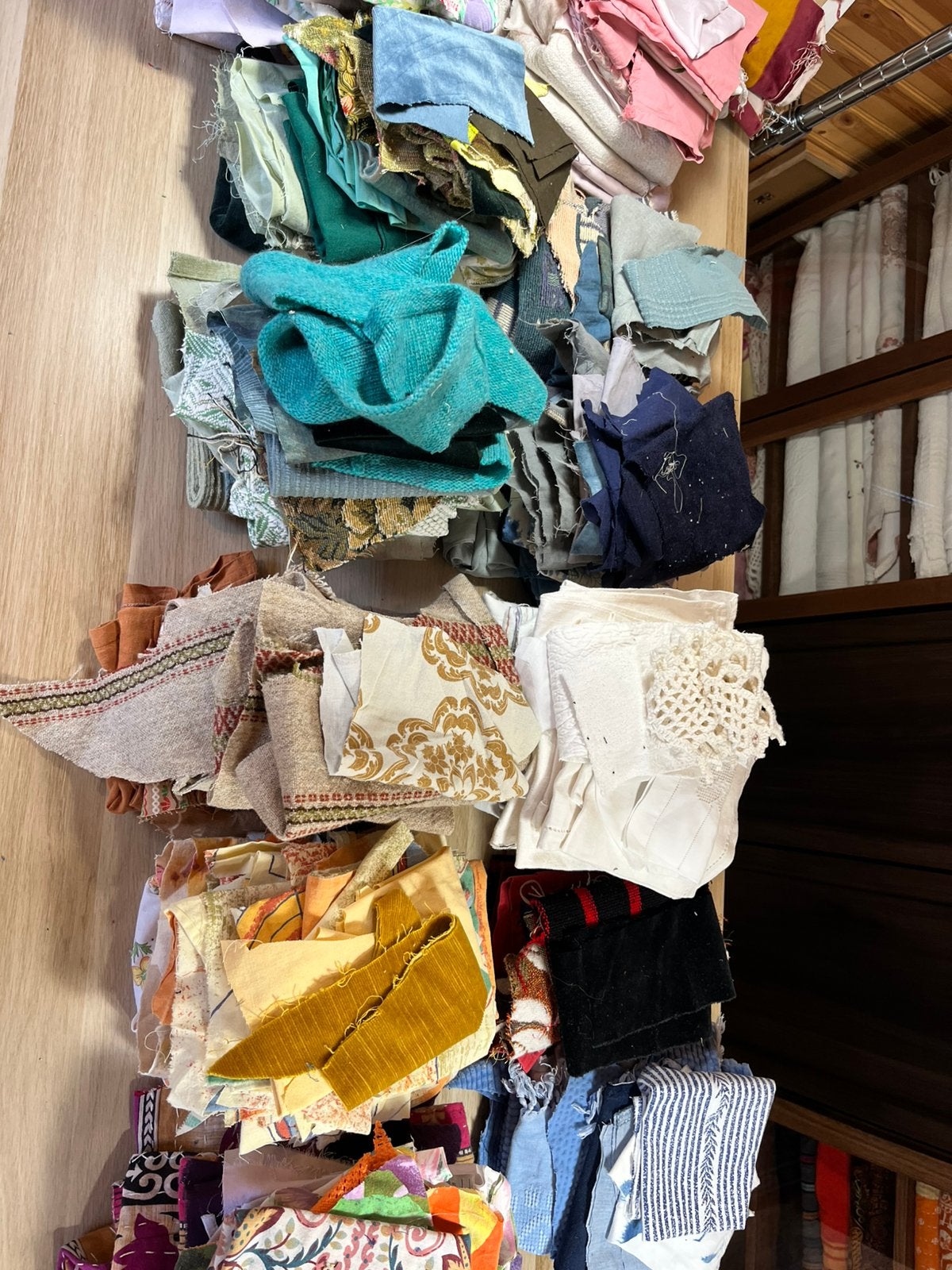Stof resten lapjes stof quilt stoffen natuurlijke stiffen, Verzenden, Zo goed als nieuw, 30 tot 120 cm, Katoen