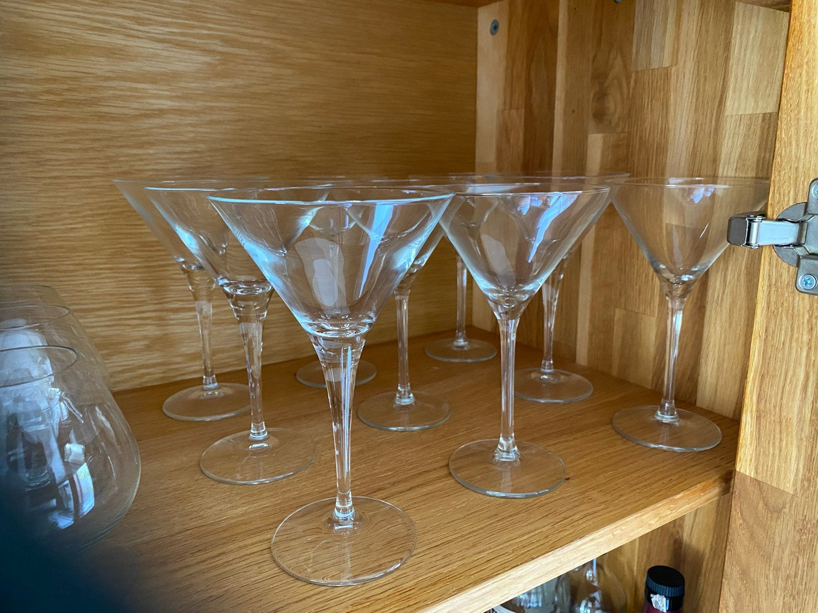 Set van 9 martini / cocktail glazen, Huis en Inrichting, Keuken | Servies, Ophalen, Glas of Glazen, Klassiek, Glas