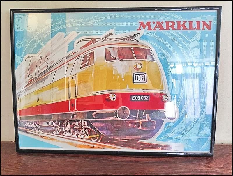 Prachtig MARKLIN Reclame Poster Affiche in Frame mooi kado, Wisselstroom, Verzenden, Märklin, Nieuw