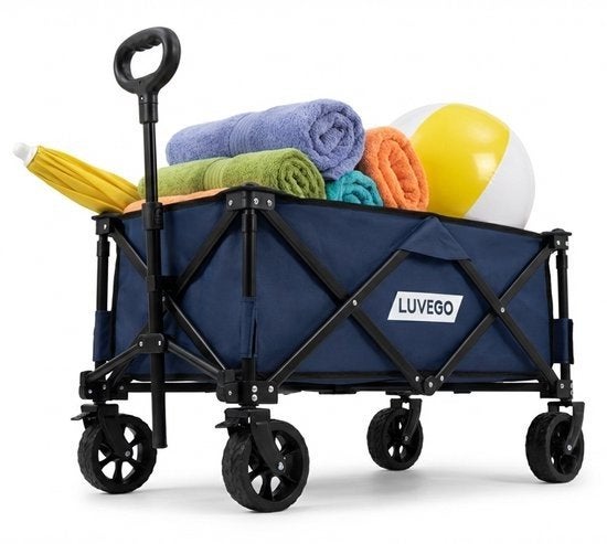 Luvego Opvouwbare Bolderkar - Tot 100KG Draagvermogen - 135L, Ophalen of Verzenden, A, Opvouwbaar, A