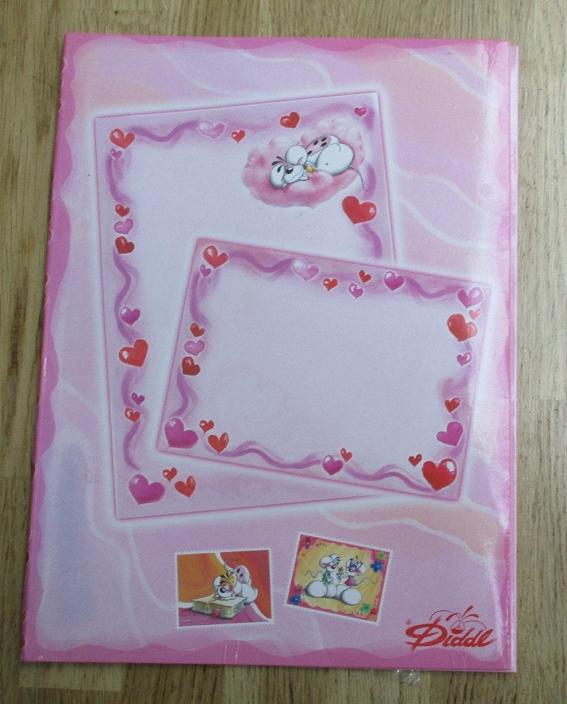 Roze diddl map met 9 vellen briefpapier en 13 enveloppen, Verzamelen, Ophalen of Verzenden, Diddl, Gebruikt, Overige typen