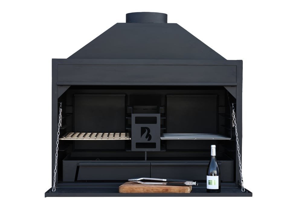 BRANT Zuid Afrikaanse Inbouw Braai 120 CM, Tuin en Terras, Houtskoolbarbecues, Met accessoires, Nieuw, Ophalen of Verzenden, Brant