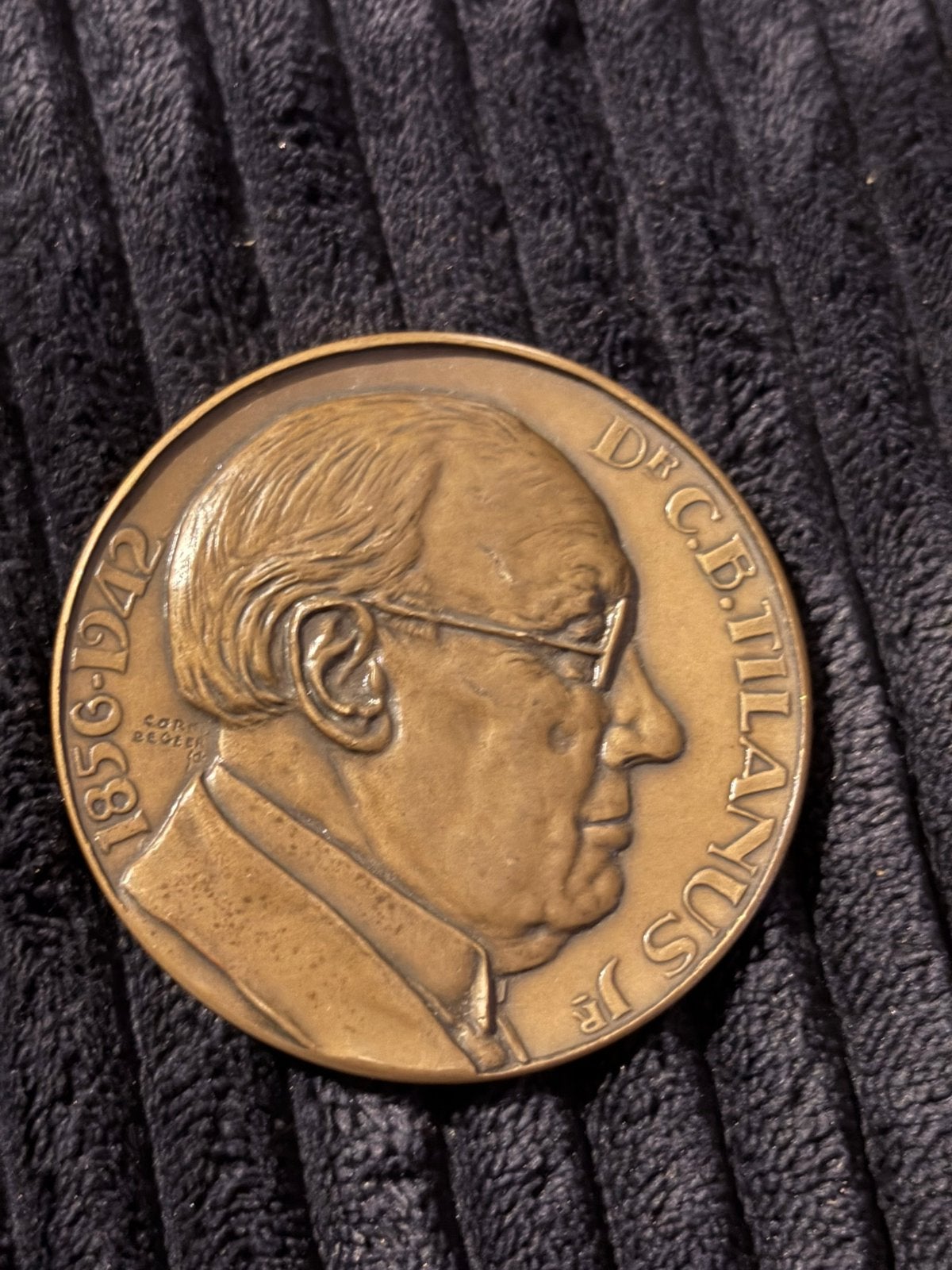 Bronzen herdenkingspenning 1947, Ophalen of Verzenden, Brons