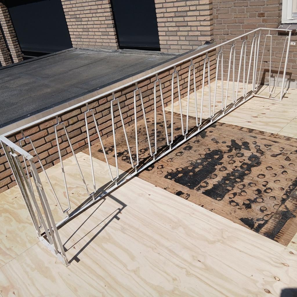 Balkon Balustrade leuning buiten 285x35 cm en 80 cm hoog, Ophalen, IJzer