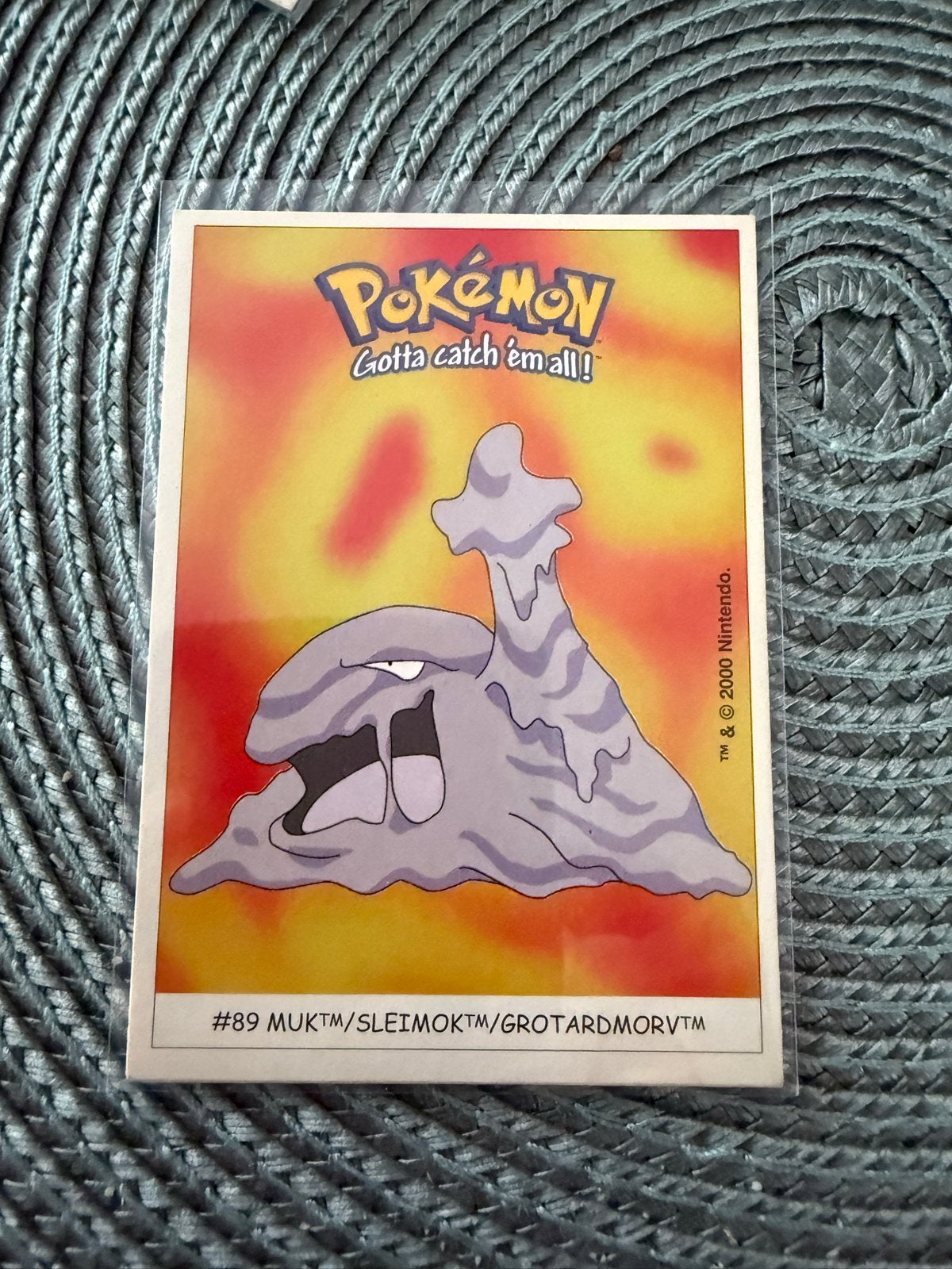 Muk Pokémon Dunkin Boomer Sticker/kaart, Ophalen of Verzenden, Gebruikt, Losse kaart