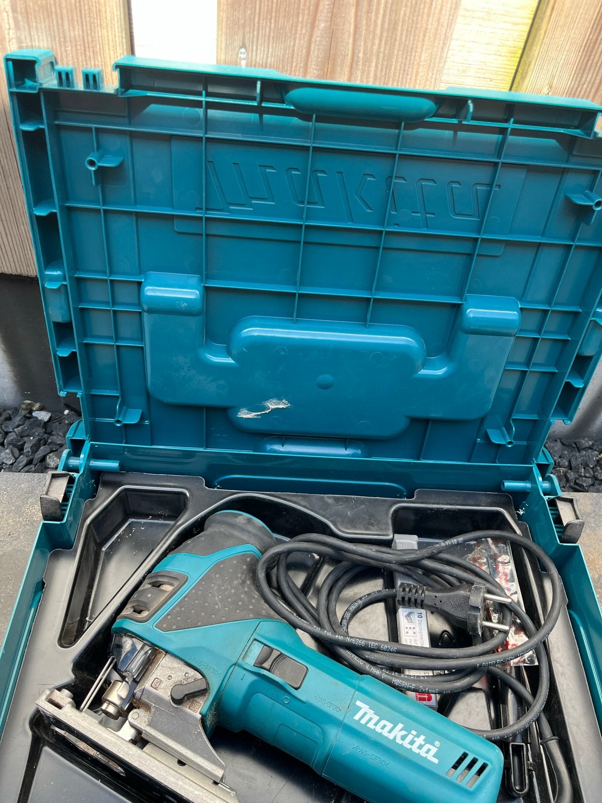 Makita 4351FCTJ Decoupeerzaag - Zo goed als nieuw, Doe-het-zelf en Verbouw, Gereedschap | Zaagmachines, Ophalen, Zo goed als nieuw