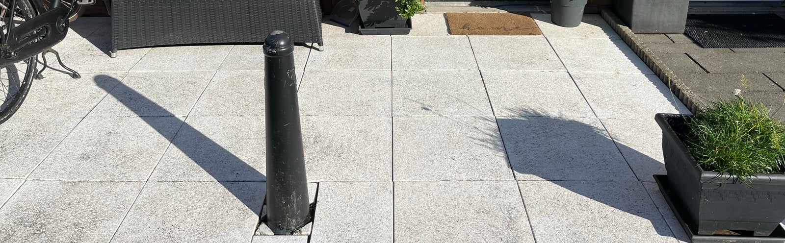 Witte stoeptegels 50/50 cm, Tuin en Terras, Tegels en Klinkers, Ophalen, Gebruikt, Beton, Terrastegels