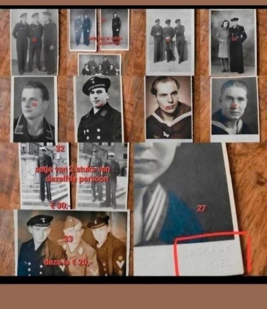 Verzameling 3- foto Duits WW2 Kriegsmarine matroos, Verzamelen, Militaria | Tweede Wereldoorlog, Ophalen of Verzenden, Marine