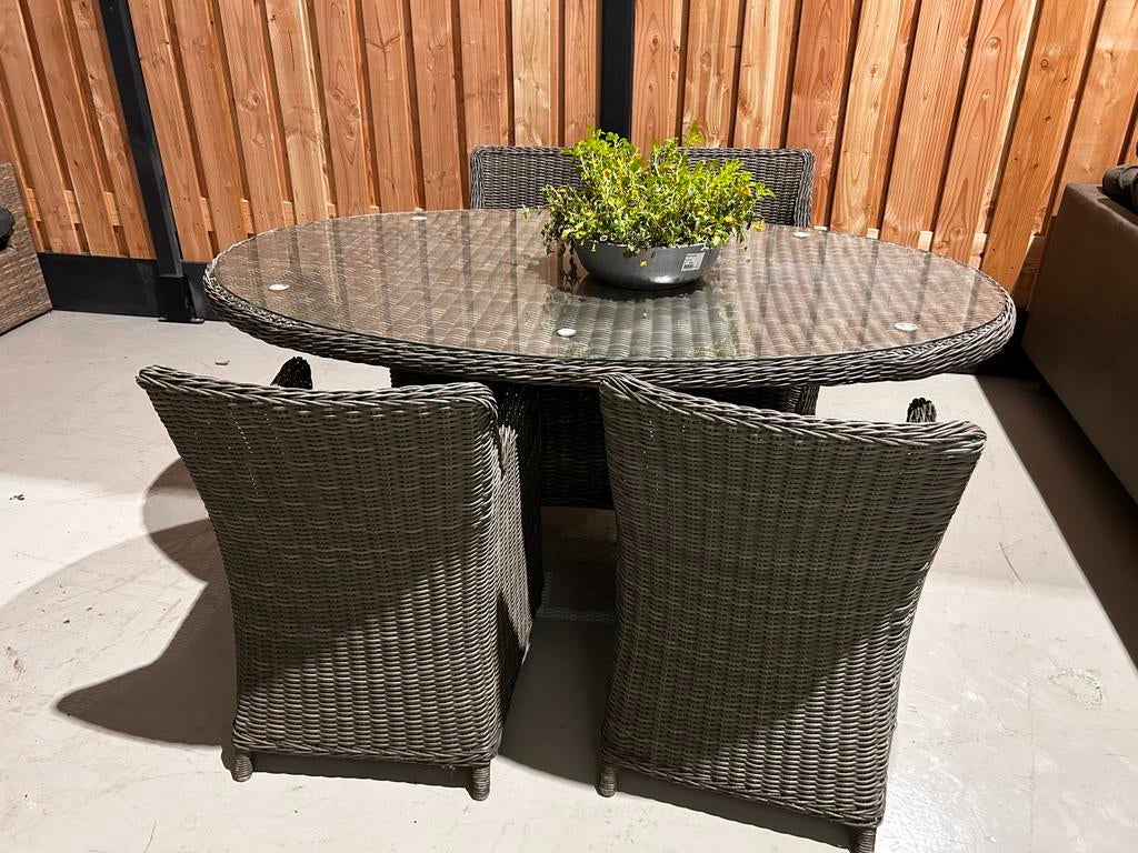 Prachtige tuinset in perfecte staat - Zo goed als nieuw!, 4 zitplaatsen, ., Ophalen of Verzenden, Zo goed als nieuw