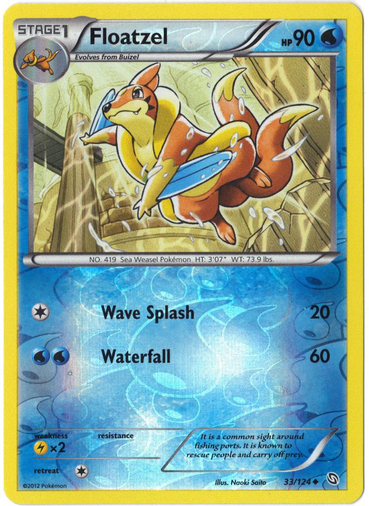 Dragons Exalted,  Floatzel [reverse] 33/124, Verzenden, Nieuw, Losse kaart