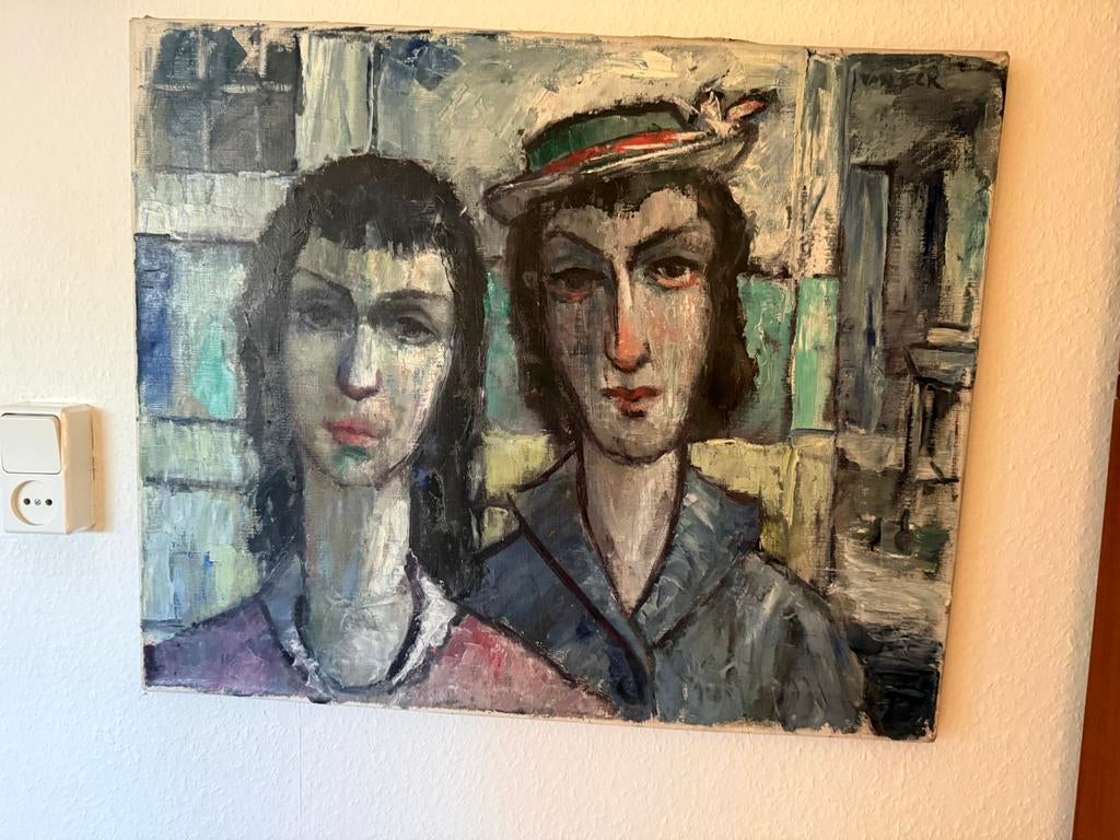 Modern doek. Vlot geschilderd. Van Eck. Schade, Antiek en Kunst, Ophalen of Verzenden