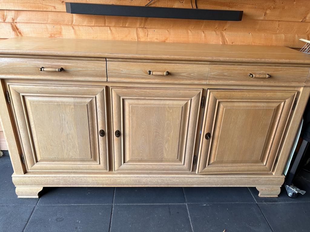 Dressoir eiken met drie sleutels, Huis en Inrichting, Kasten | Dressoirs, Ophalen, Gebruikt, Met deur(en), 150 tot 200 cm