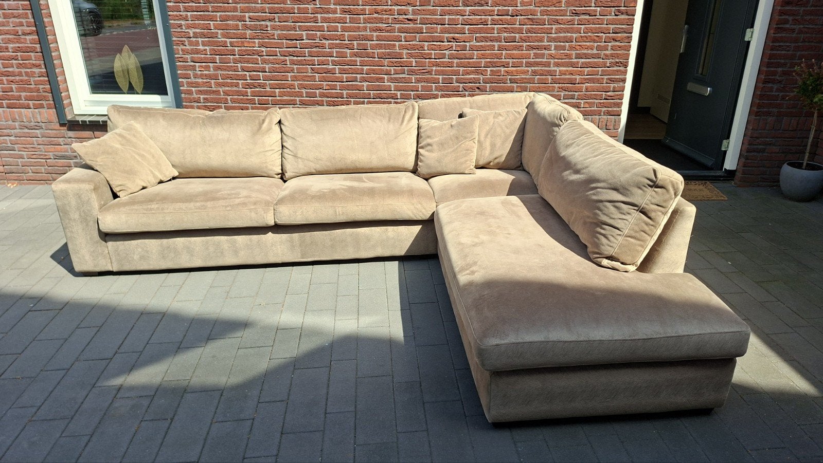 Rofra Home Hoekbank - Suede-look, Ophalen, Zo goed als nieuw, Stof